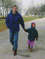 Mark and Maggie on their way back from the tower