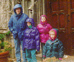 In the rain at the University of Chicago