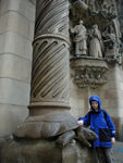 At the base of the nativity facade - some unusual creatures