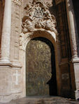 Baroque door on the Valencia cathedral