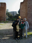Standing in the Basilica Maxentius and checking things out in Grandma's Then and Now book