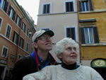 Looking at the Trevi Fountain
