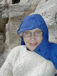 Grandma Hughes wearing Maggie's coat