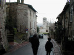 Pilgrims walking to Cathedral of St. Francis
