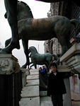 Maggie and the replica horses
