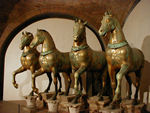 The original horses, swiped from Constantinople, carted off to Paris by Napoleon, returned to Venice, and now stashed inside