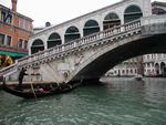 Gondola and Rialto Bridge