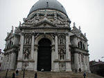 Basilica of the Salute.  In 1630 the plague broke out.  In October, doge Nicolo Cantarini promised the Madonna that if the plague stopped, he would build her a magnificent church.  (Why she would want another one in a city filled with churches dedicated to her is unexplained.) Shortly afterward the plague died down.  On April 1, 1631 the doge laid the foundation stone.  He died the next day.  