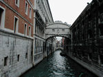 The Bridge of Sighs.  Enclosed so no one from the outside could tell who was being taken to and from the palace (on the left) and the jail (on the right)
