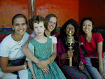 Inga, Maggie, Audrey, Tibetan woman, and Theresa.  A charming crew.