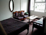 Our clean, comfortable room at Sidharta Guest House