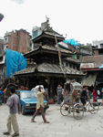 Annapurna Temple in Asan Tole.  Six roads meet here, and it is busy with vendors and traffic.  