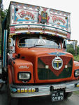 One of the very decorated trucks