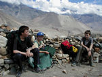 Resting after the steep climb up out of Kagbeni.  This is about 3200 meters.