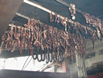 goat meat drying