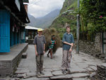 Boys on the main street of Tatopani