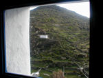 Looking out a window in Kastro