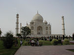 The Taj complex is considered to have five principal elements -- the main gateway, garden, mosque, jawab (literally "answer"; a building mirroring the mosque), and mausoleum (including its four minarets).  The famous part, pictured here, is the mausoleum.