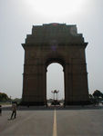 India Gate.   In 1911 when the British decided to transfer the capital of India from Calcutta to Delhi, they chose a site three miles south of the existing city of Delhi. Edwin Lutyens was selected to advise on the planning of the new capital. His plan, with a central mall and wide diagonal avenues with trees in double rows on either side, resulted in a center city that is very reminiscent of Washington, D.C. The mall, with reflecting pools, etc. is called the Rajpath and the All India War Memorial Arch, called the India Gate, is near the eastern end of it.  (The President's house - once the Viceroy's residence -- is on a small hill at the western end.)  
