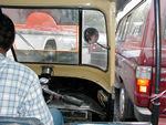 Inside and auto rickshaw