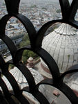Looking down at the domes