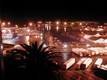 Tangiers port at night