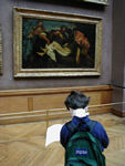 Maggie drawing at the Louvre
