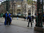 Watching the game near Les Halles