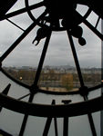 Paris, and Sacre Couer, through one of the station's clocks.  