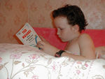 Reading before bed in Mrs. Aitken's B&B
