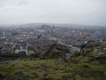 Edinburgh from atop a hill near Arthur's Seat.  Hutton used part of this formation to identify igneous rocks