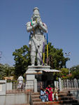 a large statue of Hanuman