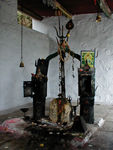 Inside a Hindu shrine