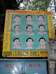 Billboard showing kathakali eye gestures