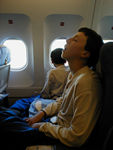 Sleeping on the 2AM flight to Bombay