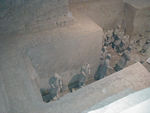 Part of a small pit which reputedly represents a command post, containing only 68 figures.  