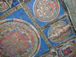 This is what Maggie found inside the shrine,  The mandalas were on the ceiling.  