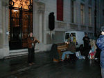 Jazz-playing buskers