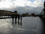 That's a wing of the Louvre on the left and we're looking toward Les Tuilleries and the Arc de Triumph du Carrousel