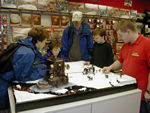 Demonstration of Warhammer 4000 at a game store